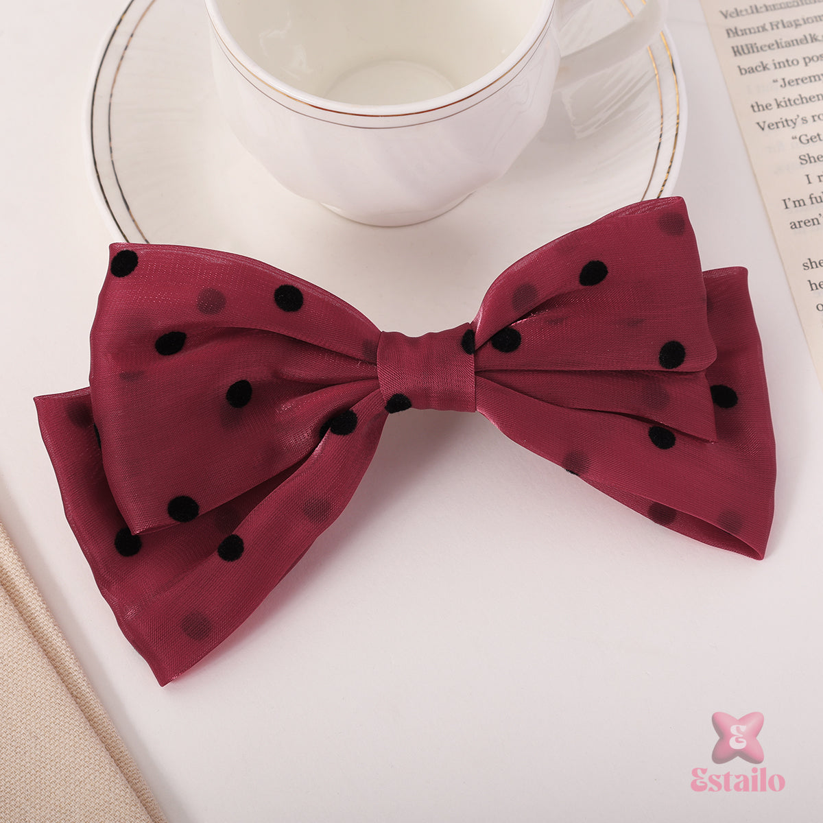 Spotted Grace Bow Clip