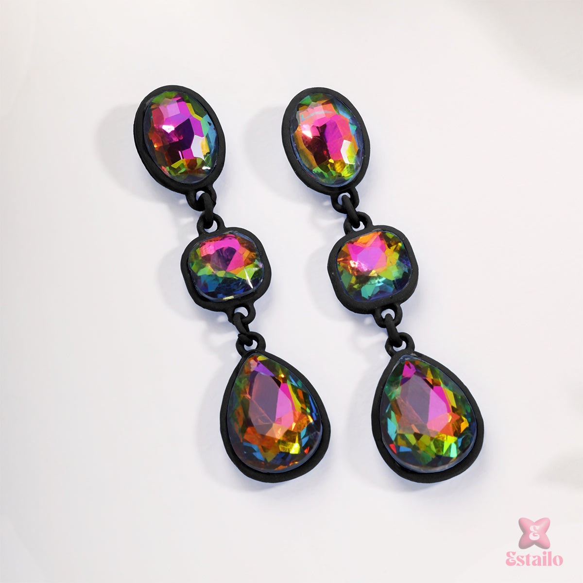 Dazzling Dichroic Dangles Earring