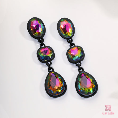 Dazzling Dichroic Dangles Earring