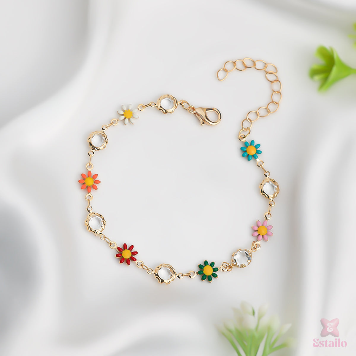 Daisy Delight Floral Bracelet