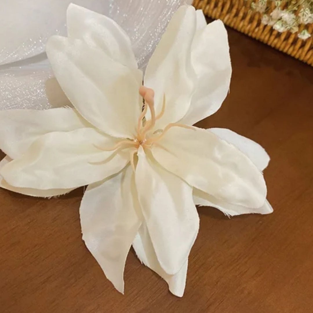 White Lily Hair Clip