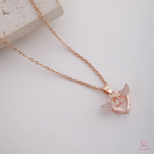 Angel Wings Heart Neckpiece