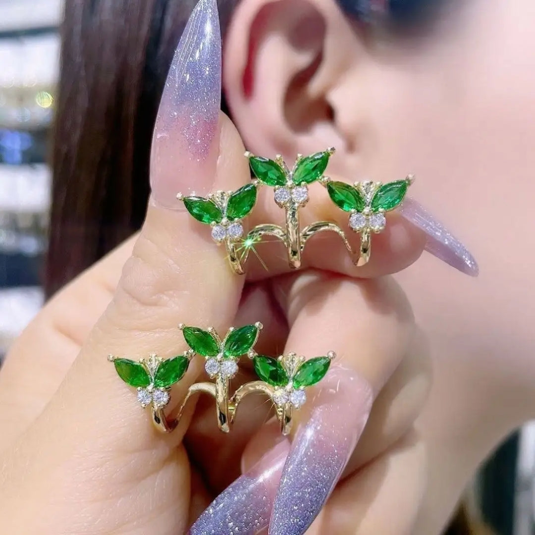Jade Leaf Earring