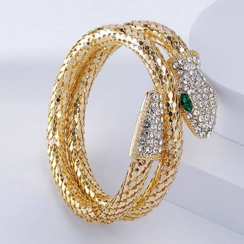 Luxe Serpent Gem Bracelet