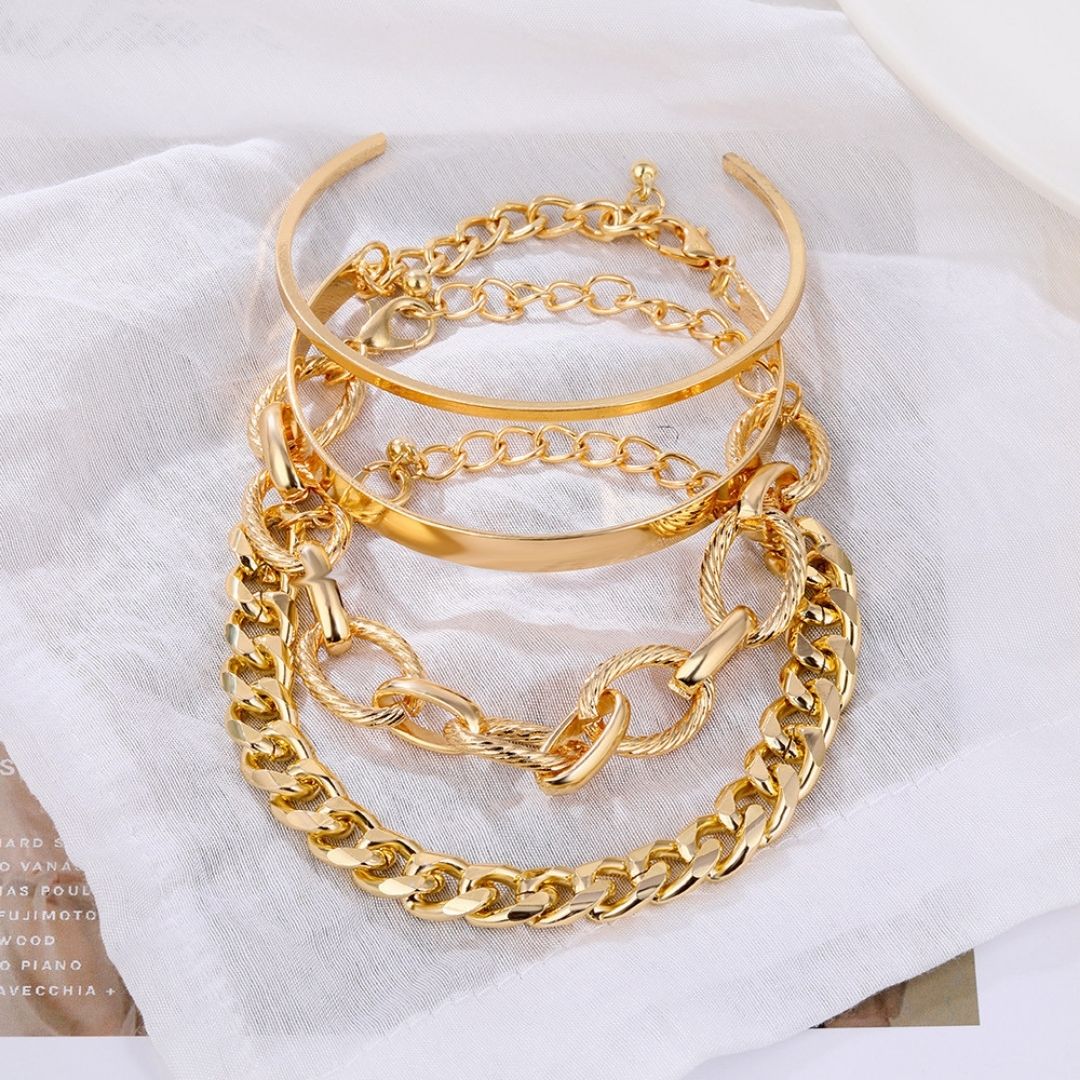 Chunky Horizon Stack Bracelet