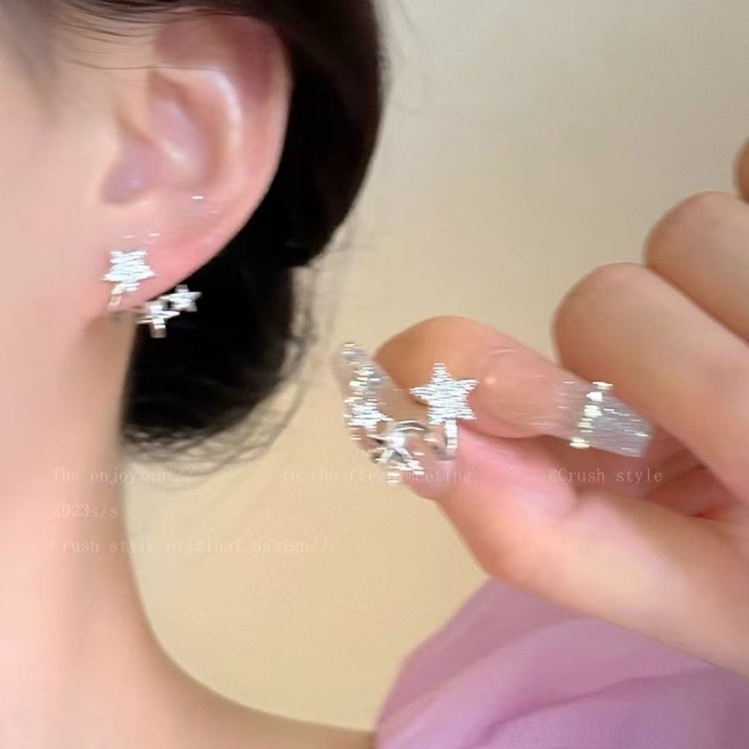 Celestial Dewdrop Stars Earrings