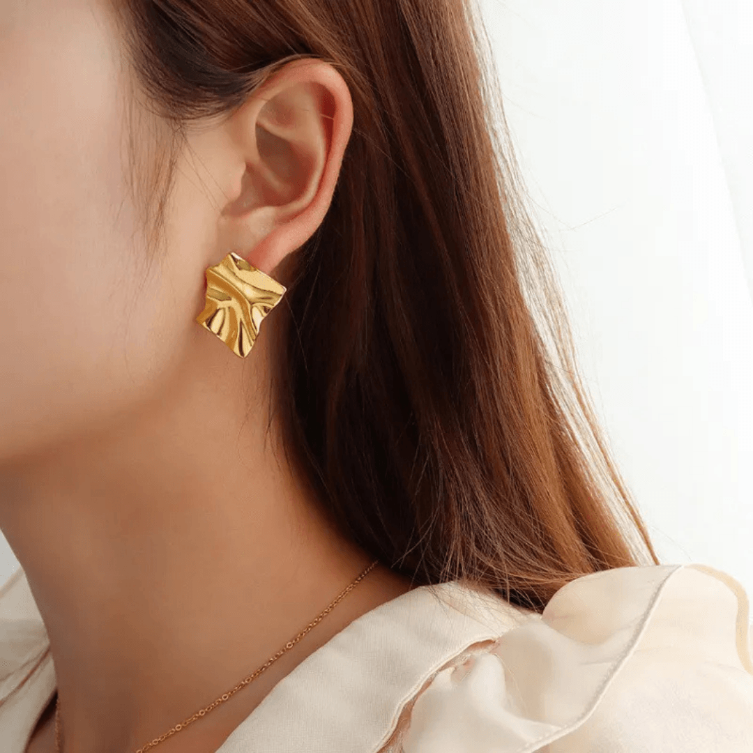 Golden Stud Earrings