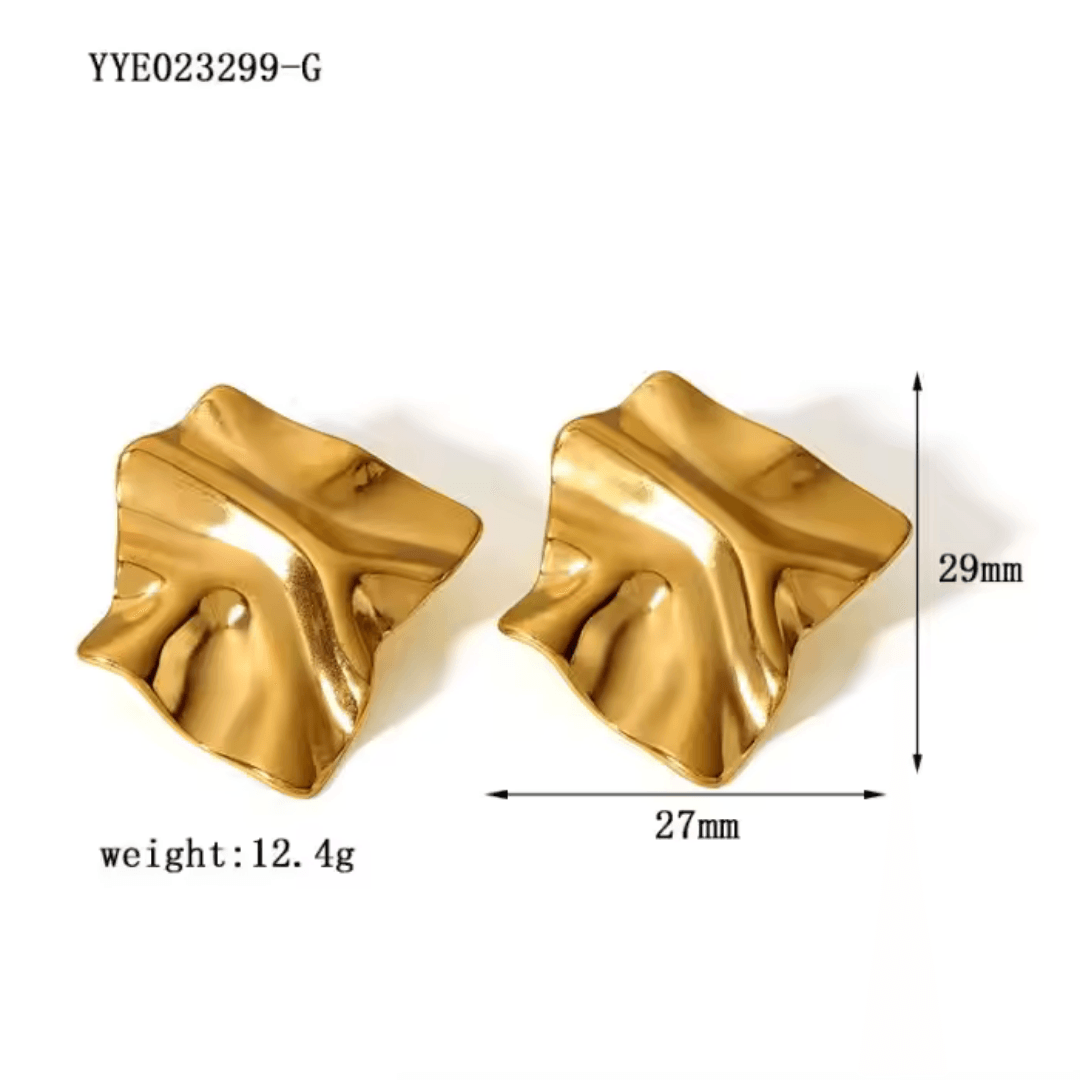 Golden Stud Earrings