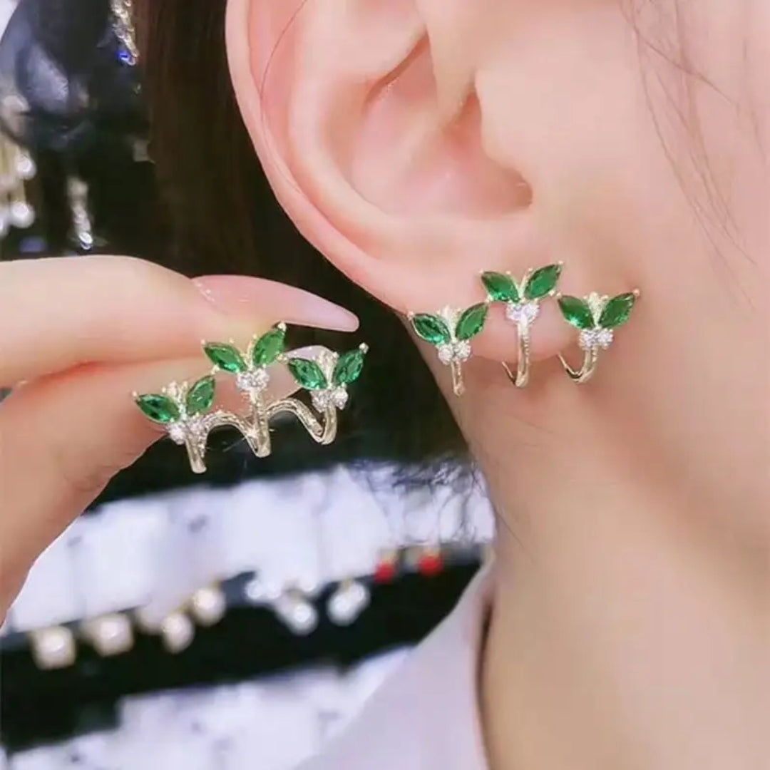 Jade Leaf Earring