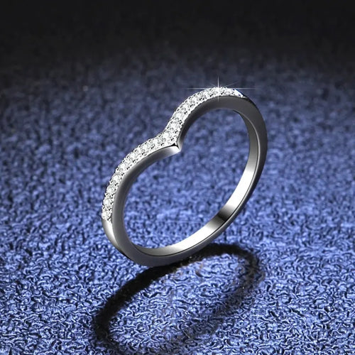 V-Shaped Sparkle Ring