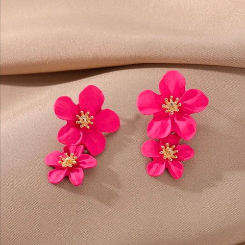 Cut The Crap Flower Statement Earrings