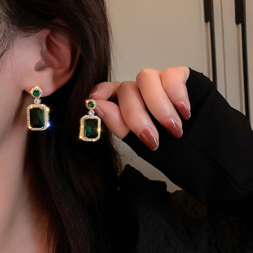 Golden Grove Emerald Earrings