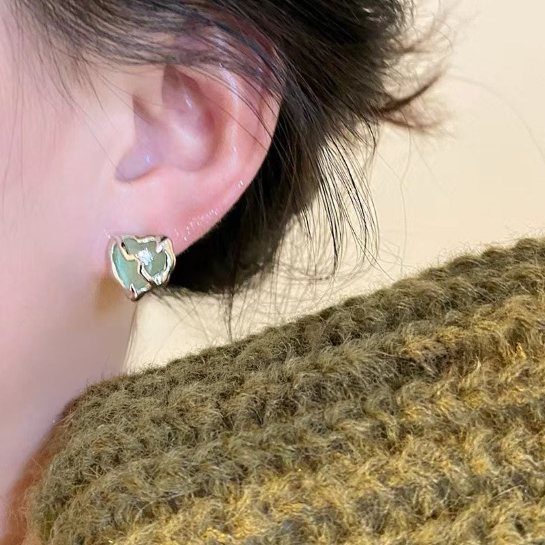 Molten Mint Studs Earrings