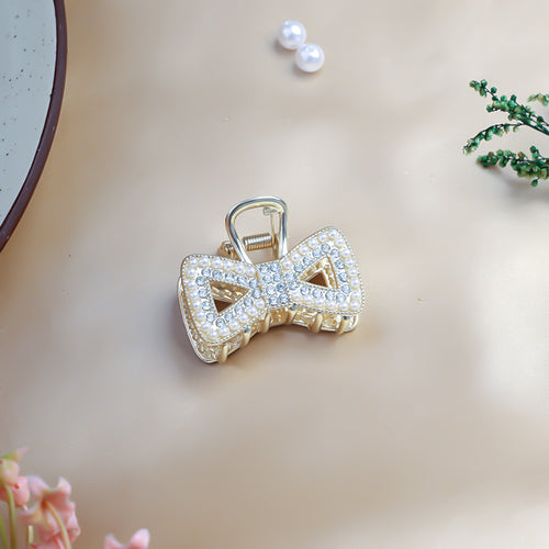 Rhinestone Bow Hair Claw