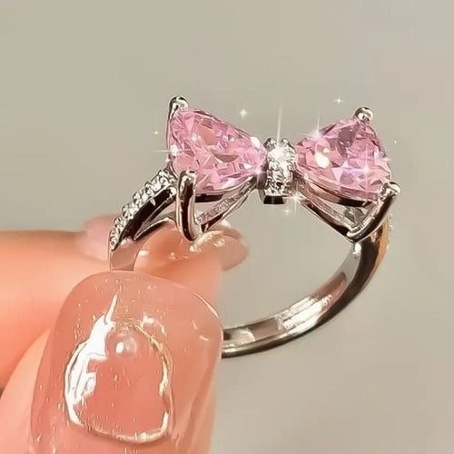 Crystal Gem Butterfly Ring