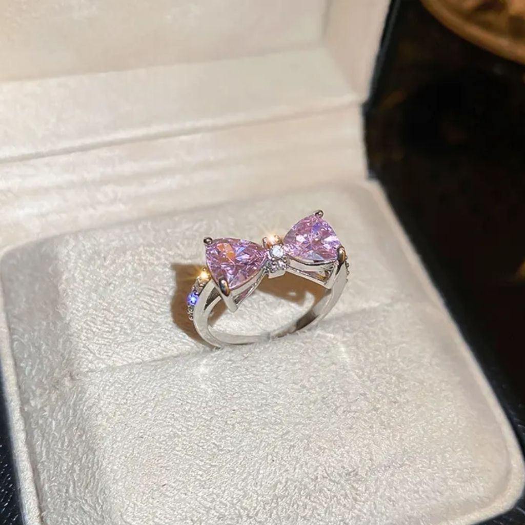 Crystal Gem Butterfly Ring