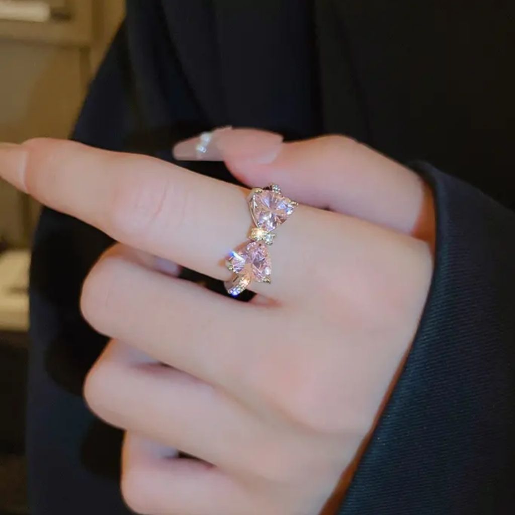 Crystal Gem Butterfly Ring