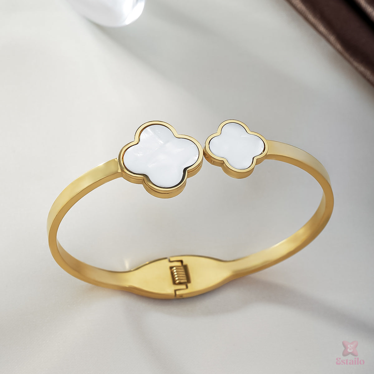 Clover Bloom Cuff Bracelet
