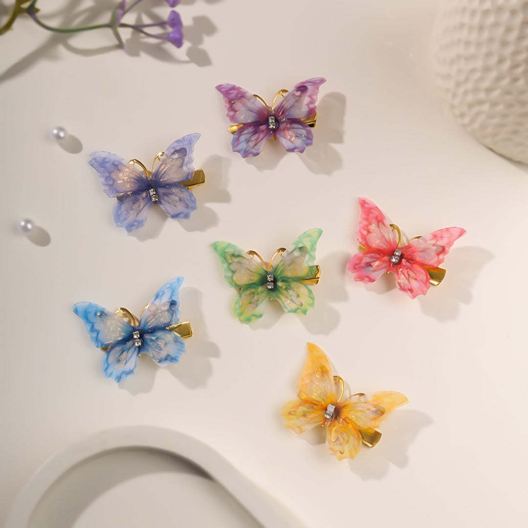 Rhinestone Sparkling Butterfly Hair Clip (pack of 2)