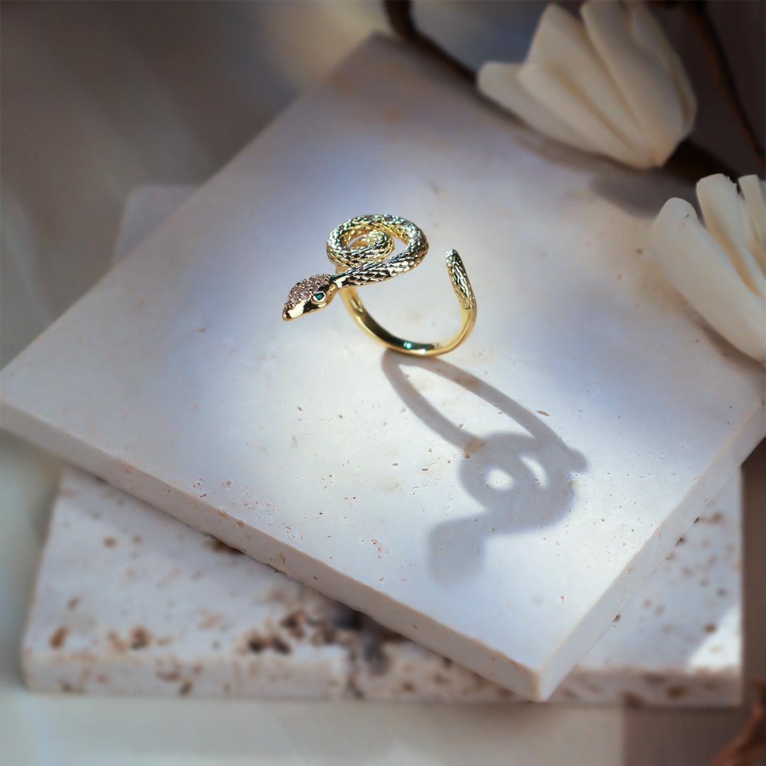 Snake Along Golden Ring