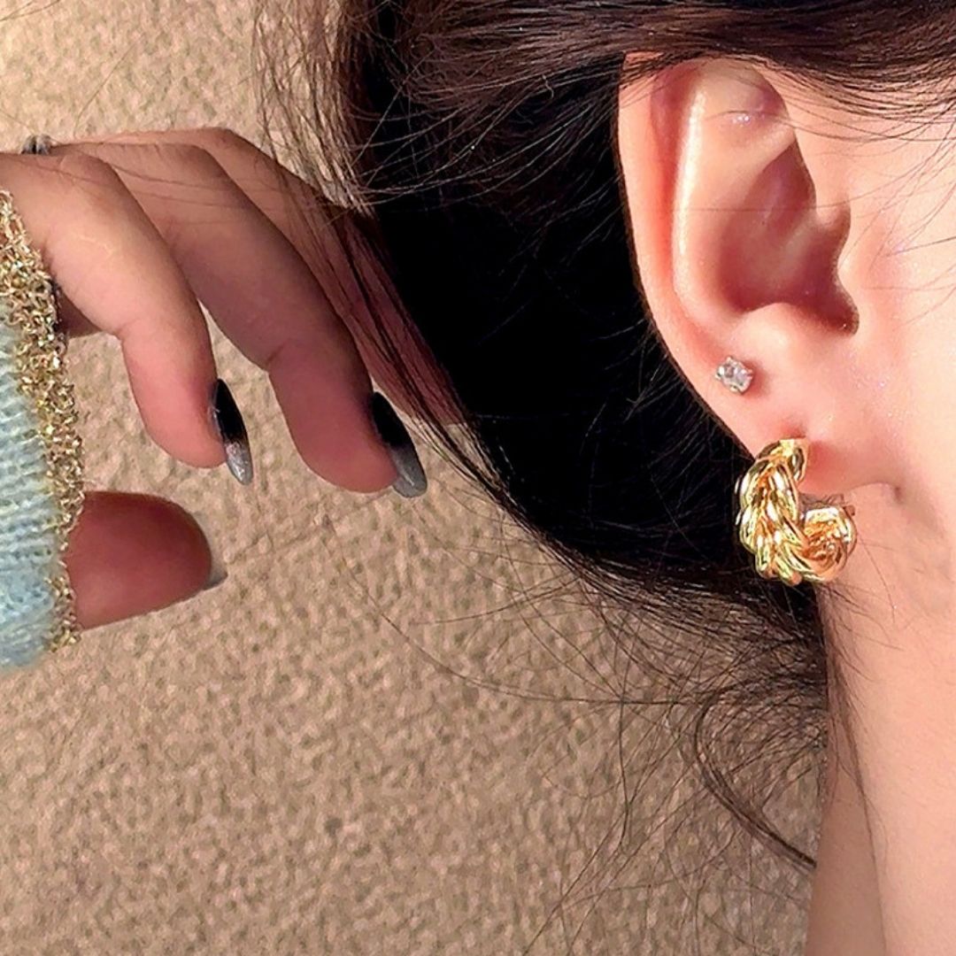 Nexus Gold Minis Hoop Earrings