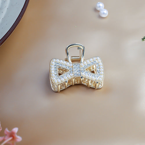 Rhinestone Bow Hair Claw