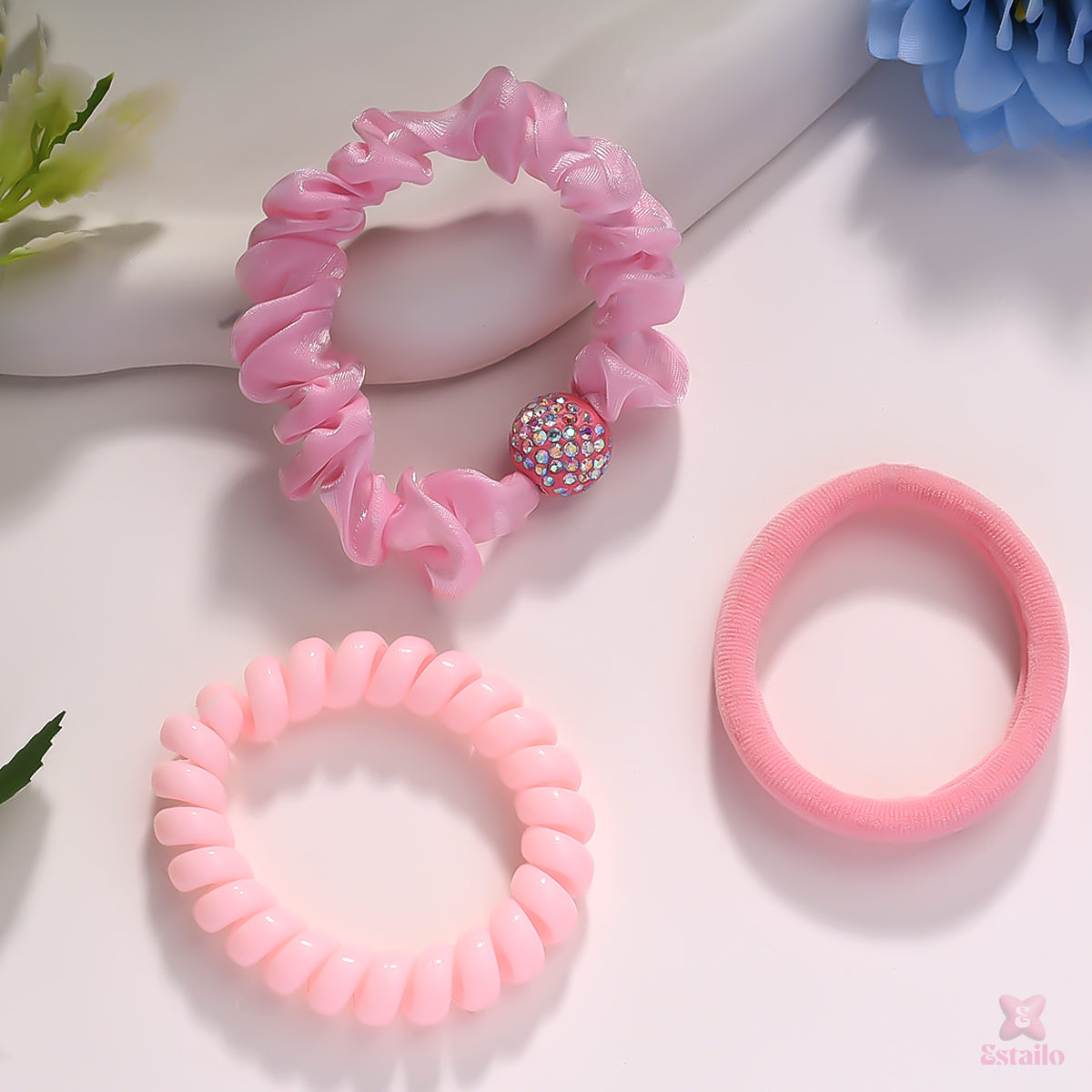 Jewel Twist Ponytail (pack Of 3)