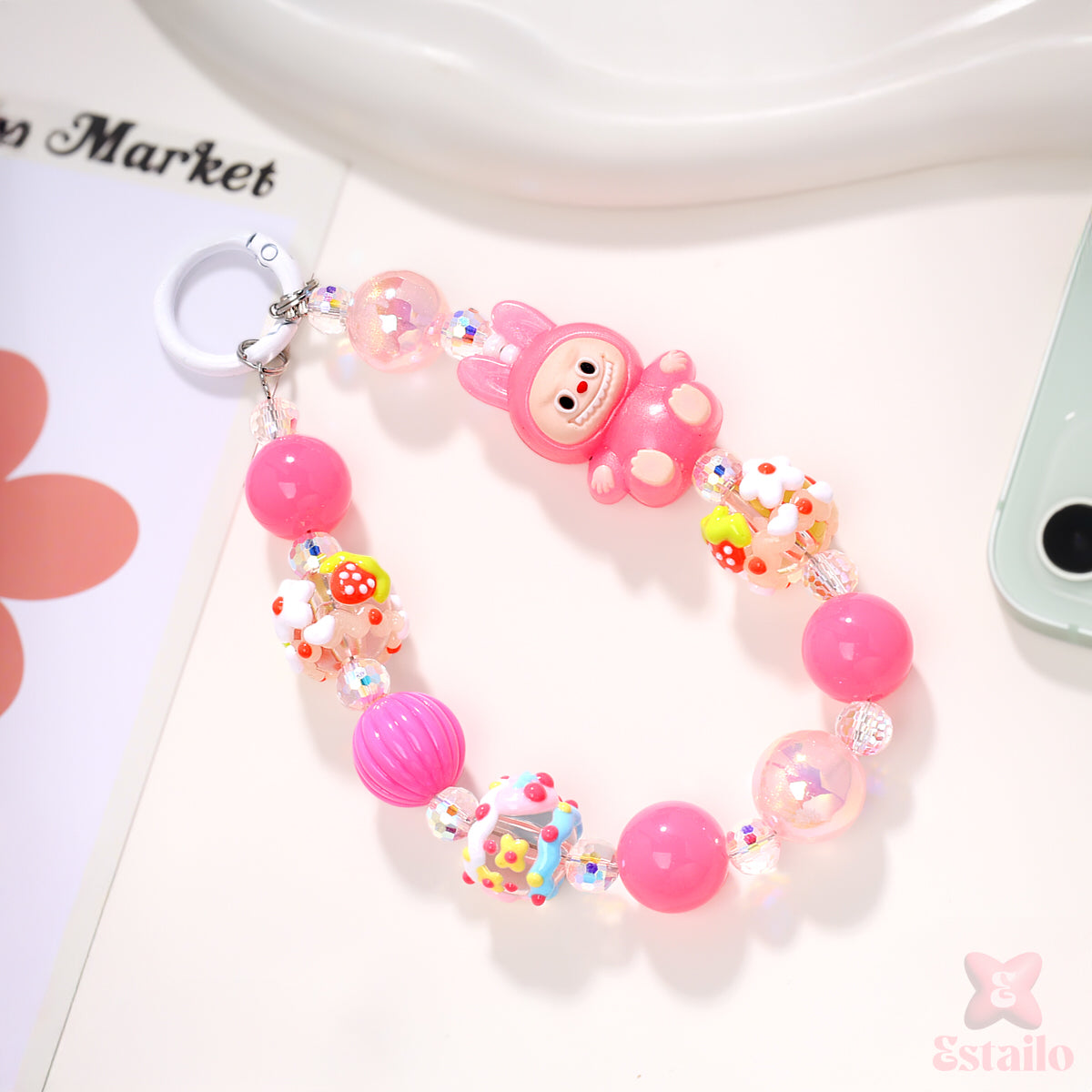 Teddy Whirl Phone Charm