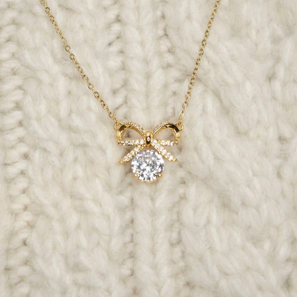 Glimmer Bow Necklace