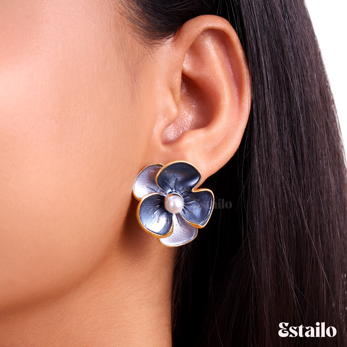 Dewy Rosebud Studs Earring