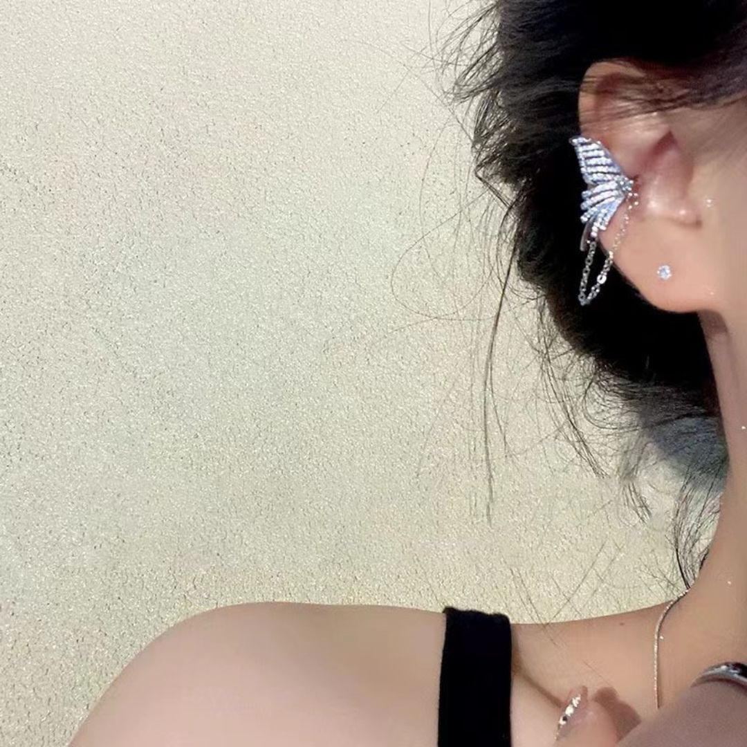 Sparkling Seraph Cuff Earrings