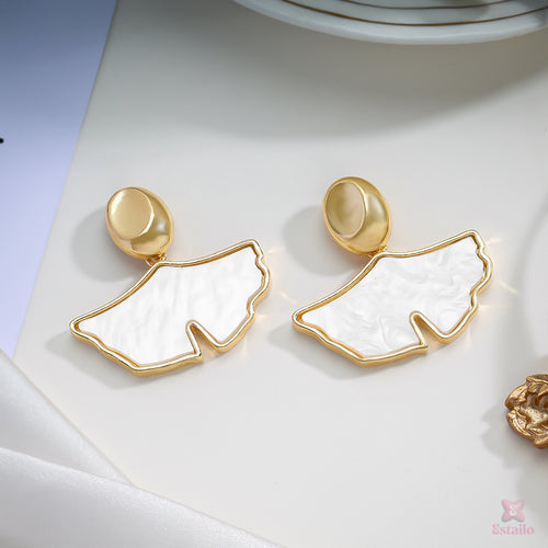 Ginkgo Leaf Dangle Earrings