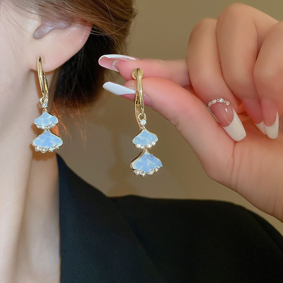 Frosted Petal Dangles Earrings