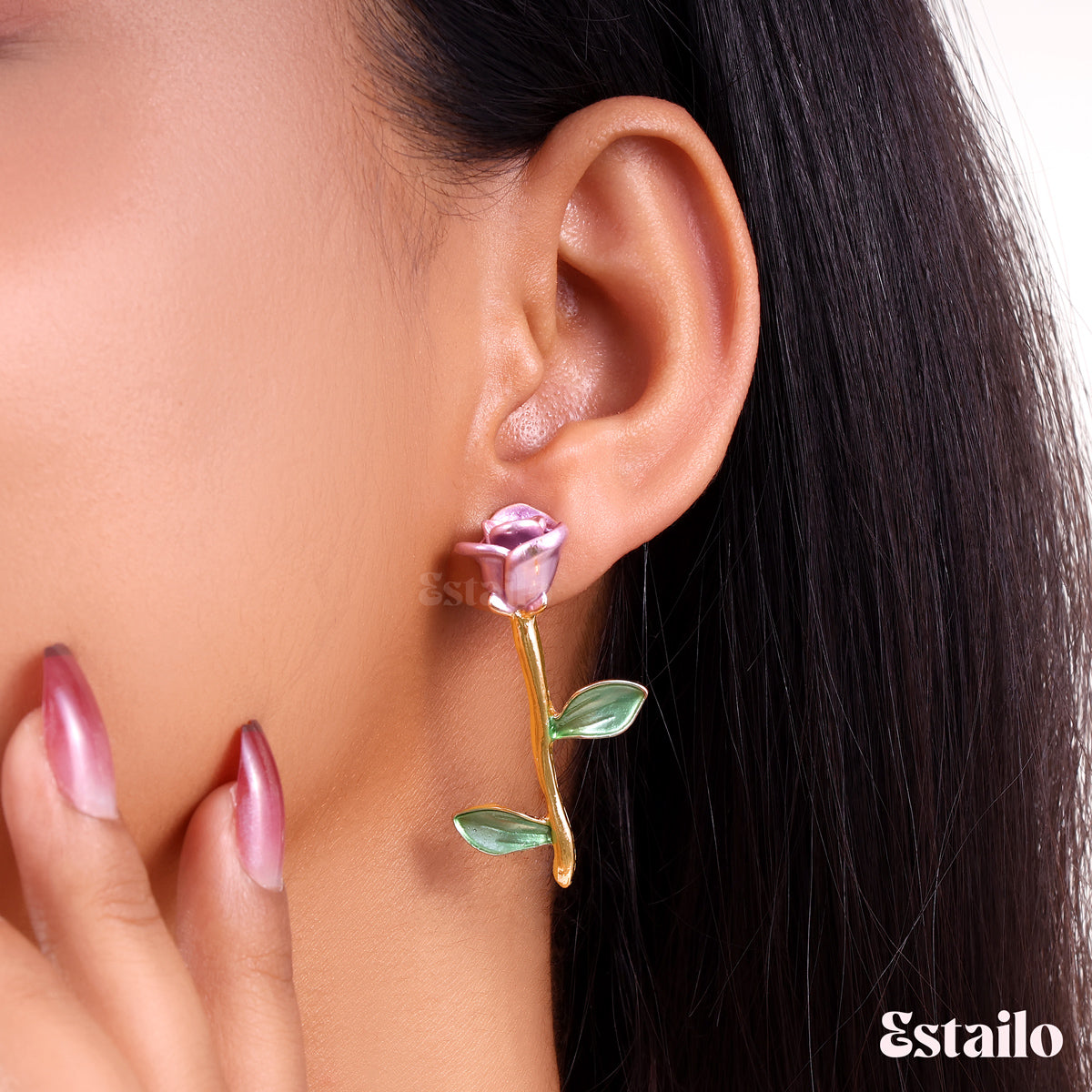 Majestic Blossom Dangles Earring