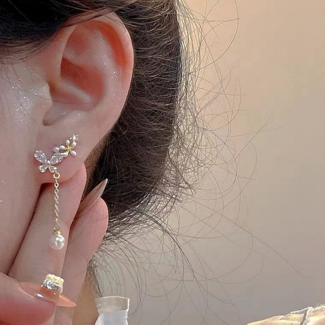 Dewdrop Blossom Dangles Earrings