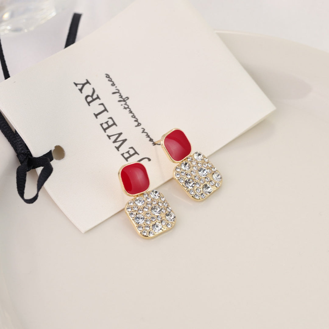 Duchess Red Crystal Drops Earring