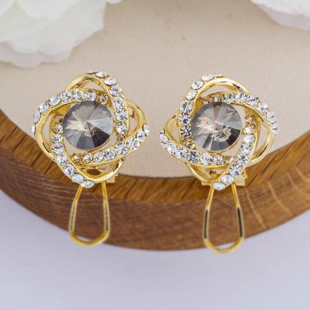 Glimmering Bloom Studs Earrings