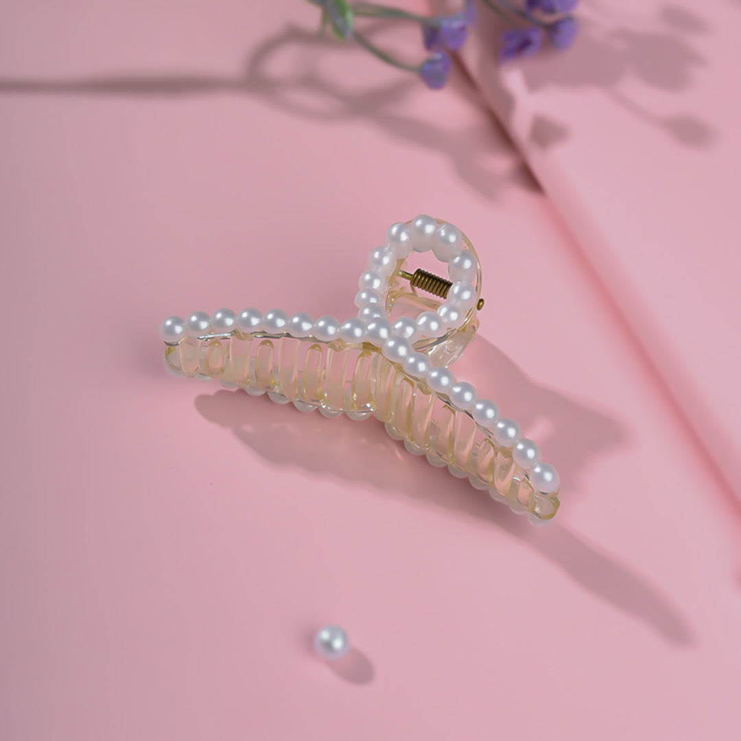 Rhinestone Pearl Hair Claw