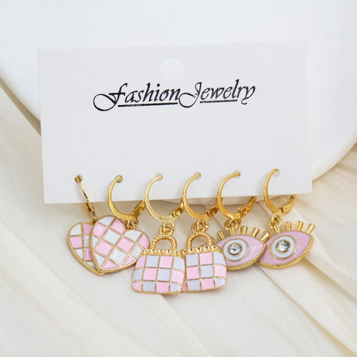 Precious Pink Protectors Combo Earring