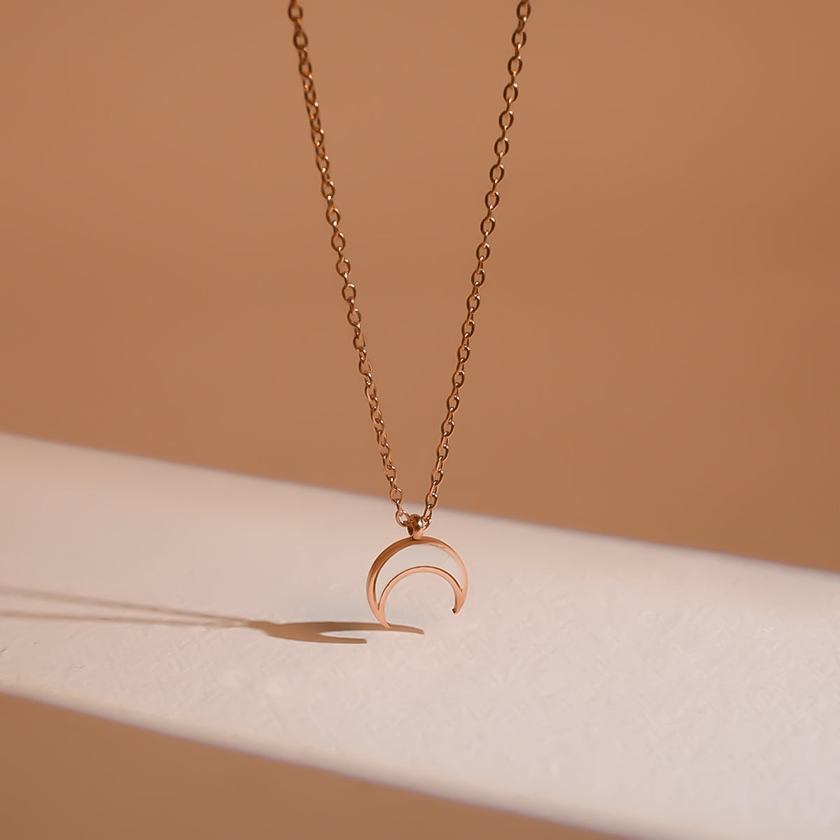 Dainty Crescent Charm Necklace