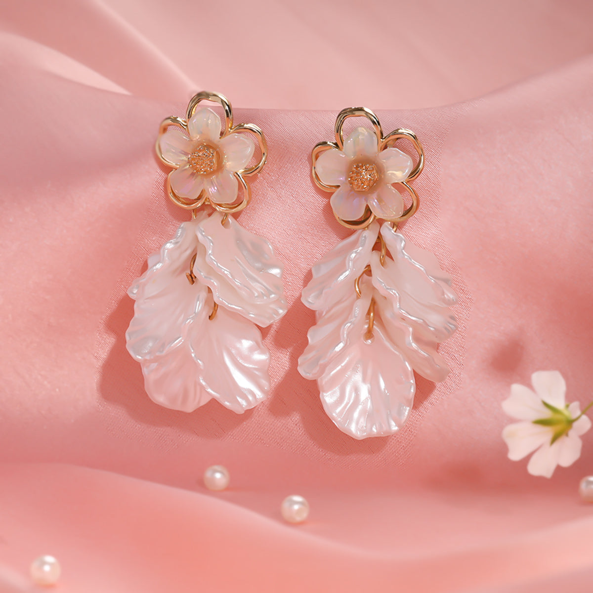 Leafy Bloom Statement Earrings