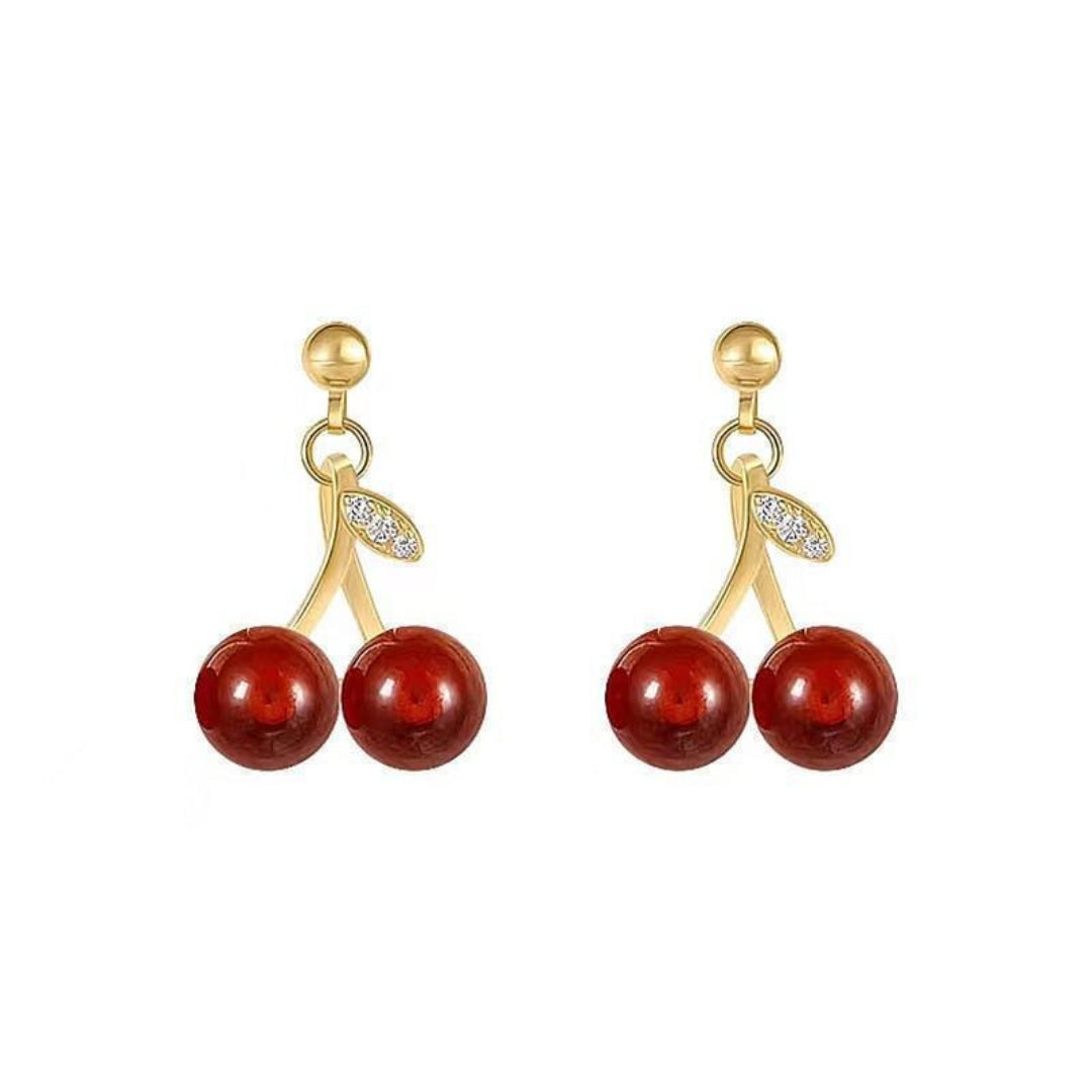 Cherry Charm Drops Earrings