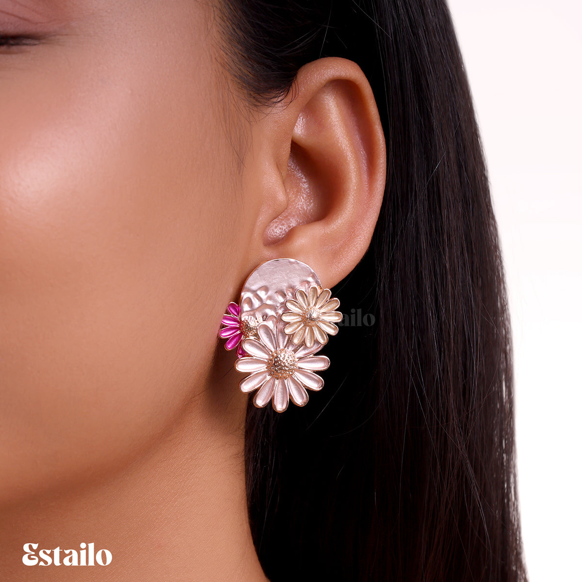 Mosaic Daisy Earrings