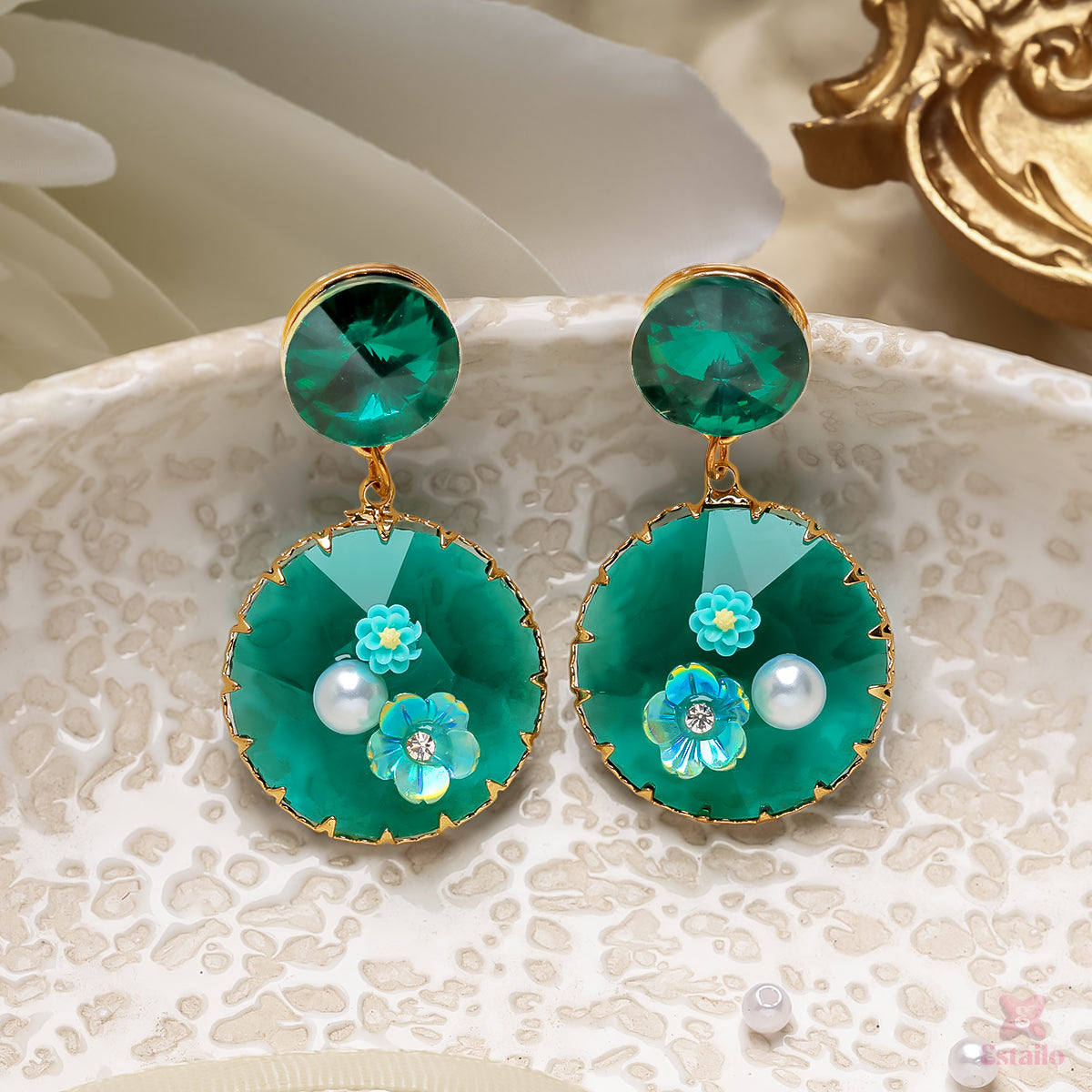Crystal Emerald Earrings