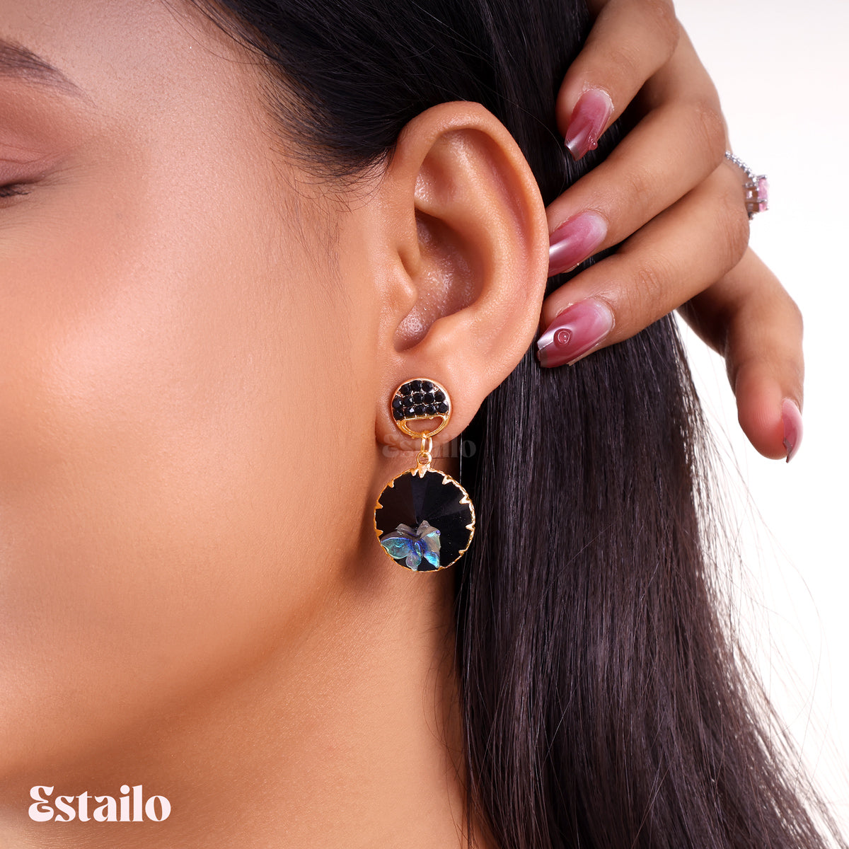 Midnight Mystique Drops Earring