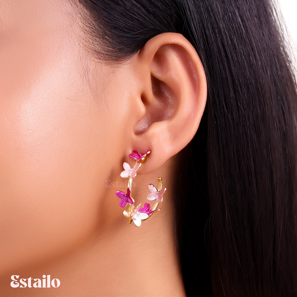 Fluttering Meadow Hoops Earring