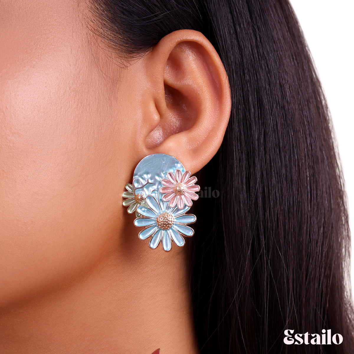 Daisy Enamel Studs Earring