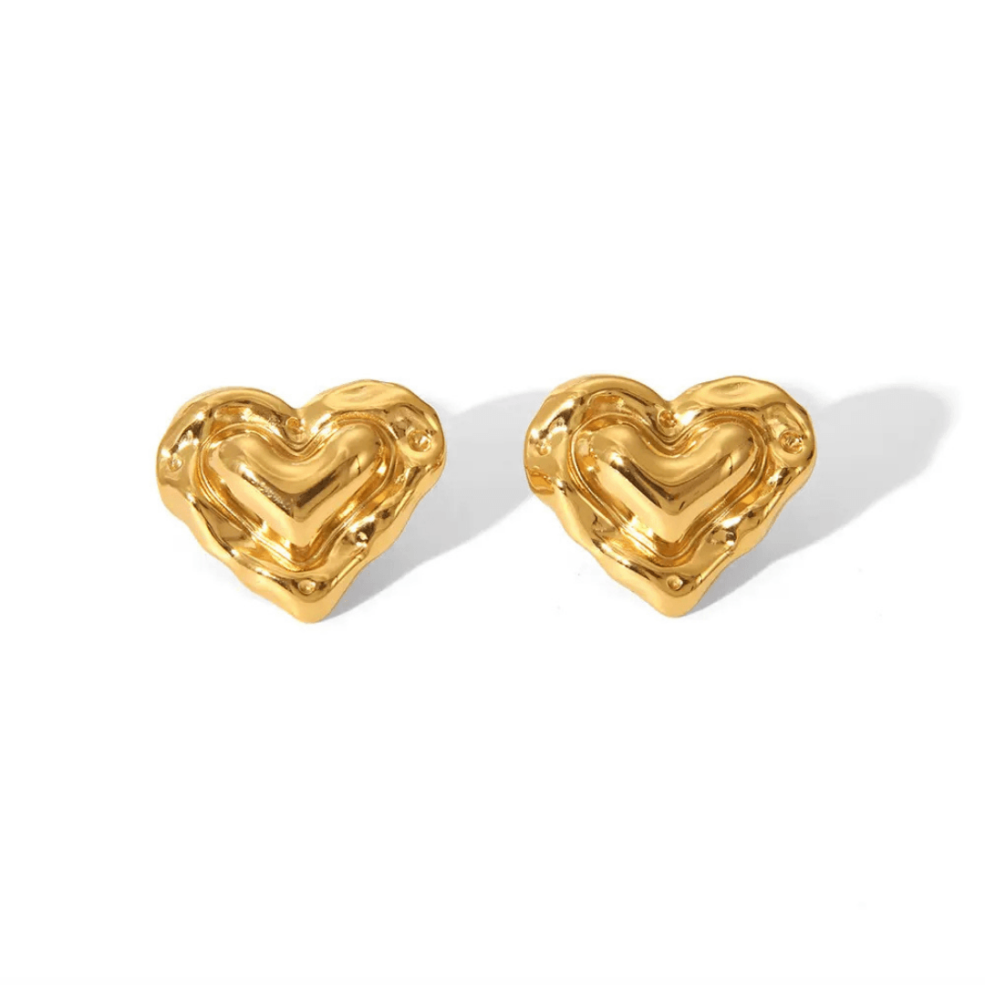 Golden Heart Earrings