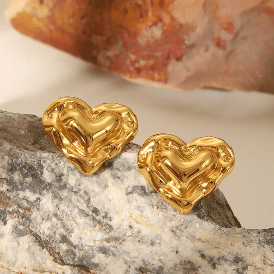 Golden Heart Earrings