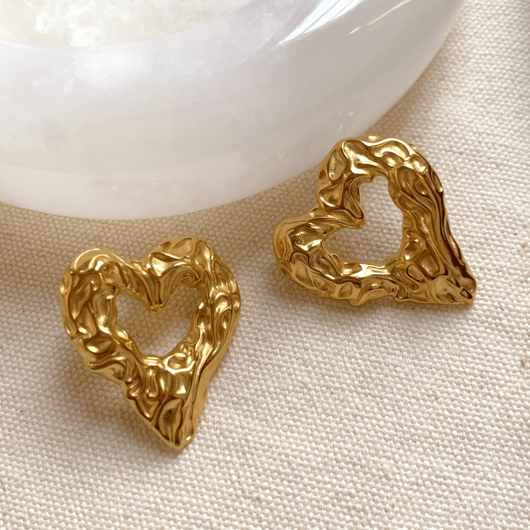 Golden Heart Earrings